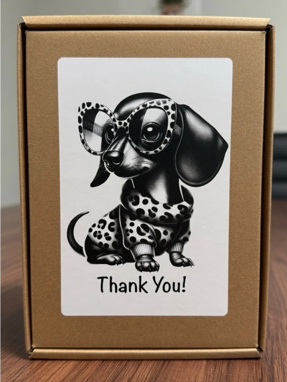 Dachshund Thank You Labels 4”x6”-100ct.